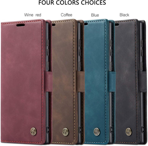 Samsung Galaxy Note 20 Ultra Wallet Case, Retro PU Leather Flip Magnetic Closure Protective Cover with Card Slots Cash Pockets with Kickstand for ...