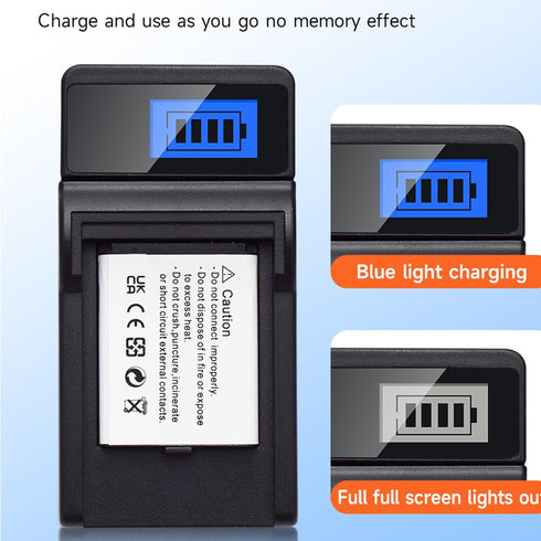 3 Pack BP-70A Replacement Batteries with Charger for Samsung BP70A BP 70A WB30F, WB35F, WB50F, DV150F, ST150F, MV800, ES65, ES67, ES70, ES71, ES73...
