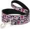 Disney Pet Leash, Dog Leash, The Nightmare Before Christmas Jack and Sally Doodles Pink, 4 Feet Long 1.0 Inch Wide...