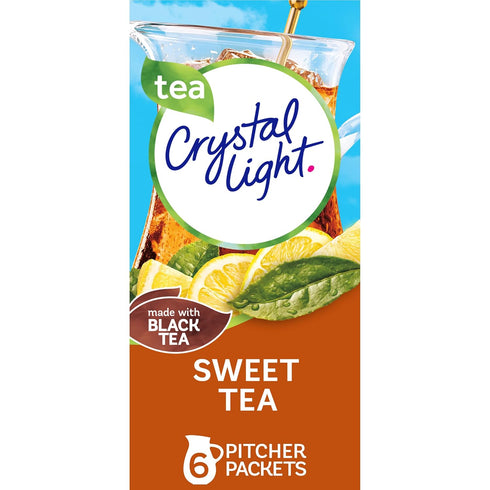 Crystal Light Sweet Tea Naturally Flavored Powdered Drink Mix, 6 ct Pitcher Packets...