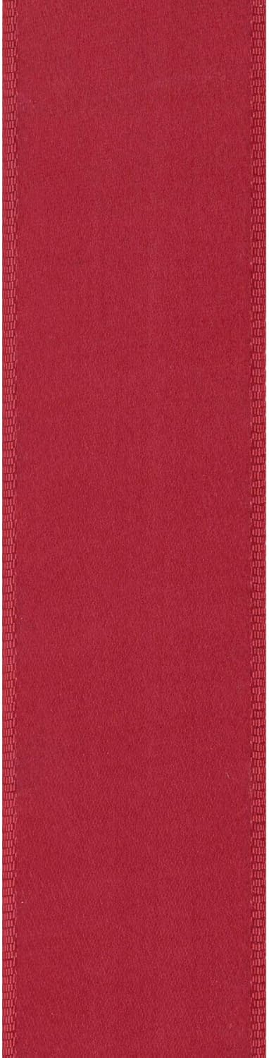 Berwick Offray 1.5" Single Face Satin Ribbon, Scarlet Red, 25 Yds...