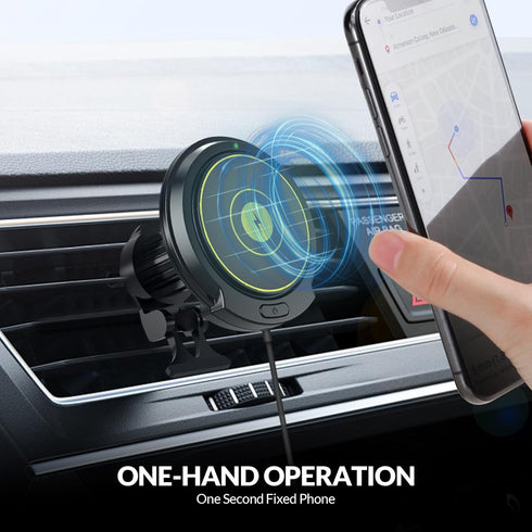 for MagSafe Car Mount Charger, 15W iPhone Magnetic Wireless Car Charger Mount, Compatible with MagSafe Car Charger, Car Phone Holder Fit iPhone 15...