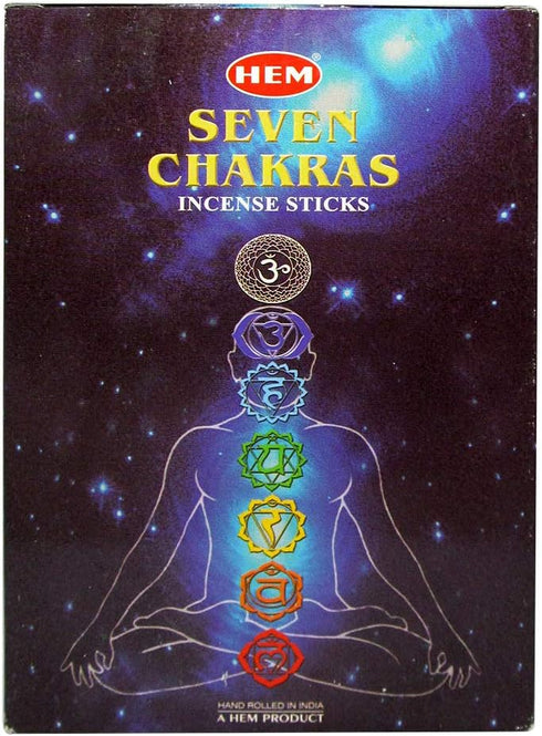 HEM 7 Chakra Incense Sticks (35 Sticks 12 Box) | Natural Fragrance For Aromatic Rooms | Air Purifier, Stress Relief & Cleansing and Meditations...