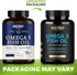 Omega 3 Fish Oil 2000mg, 800mg EPA and 600mg DHA - Enteric Coated and Burpless - Supports Joint, Brain, and Heart - Burpless, Non-GMO, 3rd Party L...