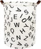 HIYAGON Large Sized Canvas Storage Baskets with Handle,Collapsible & Convenient Home Organizer Containers for Kids Toys,Baby Clothing(Letter)...