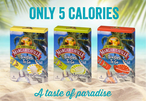 Margaritaville Margarita Singles To Go Drink Mix, 6 CT, Pack of 3...