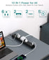 Surge Protector Power Strip - Extension Cord with 6 AC Outlets 4 USB (2 USB-C Ports), Flat Plug with Overload Surge Protection, Wall Mount, 5ft, O...