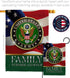 US Army Family Honor Garden Flag - Armed Forces Rangers United State American Military Veteran Retire Official - House Decoration Banner Small Yar...