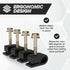 THE CIMPLE CO - Single Coaxial Cable Clips, Cat6, Electrical Wire Cable Clip, 1/4 in (6 mm) Screw Clip and Fastener, Black (50 pieces per bag)...
