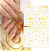 30 Sheets Gold Nail Art Stickers 3D Self-Adhesive Nail Decals Gold Geometric Line Star Leaf Diamond Nail Stickers Supplies for Acrylic Nails Manic...
