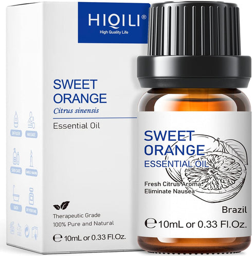 HIQILI Sweet Orange Essential Oil,100% Pure Natural for Diffuser, Aromatherapy-10ml...