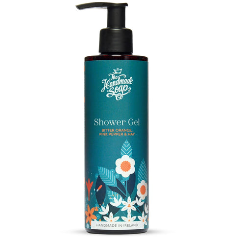 The Handmade Soap Company Shower Gel, Bitter Orange, Pink Pepper, & Hay Body Wash, Liquid Bath Soap, Moisturizing Body Wash, Cruelty Free & Vegan ...