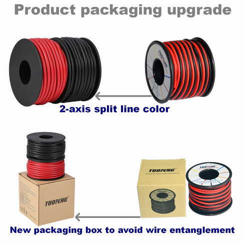16 awg Electronic Wire,66 Feet Silicone Wire Flexible Tinned Copper Wire High Temperature Resistance 2 Separated Wires 33 ft Black and 33 ft Red S...