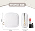 5.31" Small Makeup Bag for Purse, Corduroy Cosmetic Bag for Women Girls, Portable Makeup Pouch with Zipper (White)...