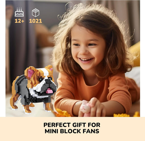 Mini Dog Building Blocks 1021PCS- Series of Miniature Particles 8 Years Old and Up Children DIY Puzzle Blocks Toys, Gifts for Girls/Boys Christmas...