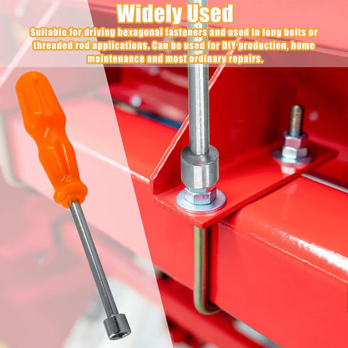 7mm Socket Wrench Screwdriver, High-Carbon Steel Hexagon Nut Driver Non-Magnetic Tip Hex Nut Screwdriver Hand Tool...