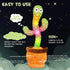 Dancing Cactus, Talking Cactus Toy, Dancing Cactus Mimicking Toy, Repeating and Recording What You Say, Cactus Baby Toy with LED, Repeat, Dance, R...