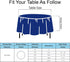 Royal Blue Plastic Tablecloths 2 Pack Disposable Table Covers 84 Inches Circle Shower Party Tablecovers PEVA Vinyl Dark Table Cloths for Parties B...