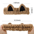 YISSION 2PCS Cat Ears Spa Headband No Slip Head Band for Face Wash Makeup Skincare Facial Headband Elastic Hair Band Carol Fleece Headbands for Wo...