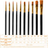 6 Pack 60 Pcs Black Paint Brushes Set, Nylon Hair Detail Brush, Suitable for Painting Studio or School, Oil Brushes, Watercolor Brushes, Artist Br...