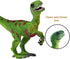 Gemini&Genius Velociraptor Dinosaur Toy for Kids, Velociraptor with Moveable Jaw and Hands, Detail Raptor Action Figure Toy Gift and Dinos World C...