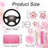 Fluffy Steering Wheel Cover for Women,LXPKKIG Faux Wool Steering Wheel Cover Cute Fluffy Car Accessories Set for Women Girls Universal Fit 15 inch...
