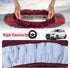 3pcs Fluffy Wine Red Steering Wheel Cover, Fashion Fuzzy Plush Car Steering Wheel Cover with Handbrake Cover & Gear Shift Cover Winter Fur Warm Ve...