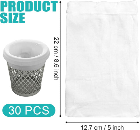 30pcs Pool Skimmer Socks, Flexible Pool Skimmer Basket Net for Cleaning, Pool Skimmer Net Sock for Pool Leaves Impurities Fine Sand Debris & Other...