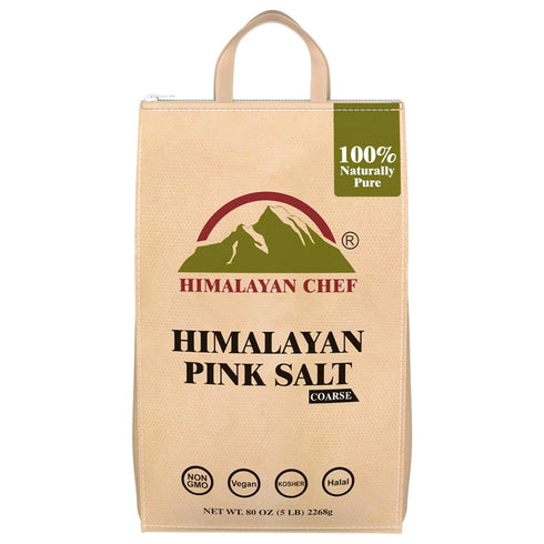 Himalayan Chef Pink Salt Coarse for Grinder Refills - 5 lbs 100% Natural Enriched with 84 Essential Minerals, Certified Pink Salt...