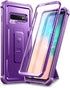Dexnor Samsung Galaxy S10 Plus Case - Heavy Duty Military Grade Protection with Built-in Screen Protector & Kickstand - Purple...