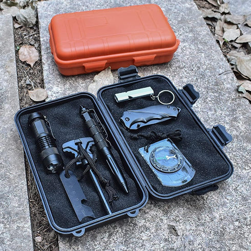 Waterproof Dry Storage Box Protective Case Outdoor Sports Survival Equipment Sealed Box with 2 U-Shape Buckle for Fishing Camping Hiking EDC Tools...