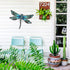LIFFY Metal Dragonfly Wall Decor - Outdoor Garden Art for Patio, Living Room, Bedroom - Dragonfly Gifts (14inch, Metal & Glass)...