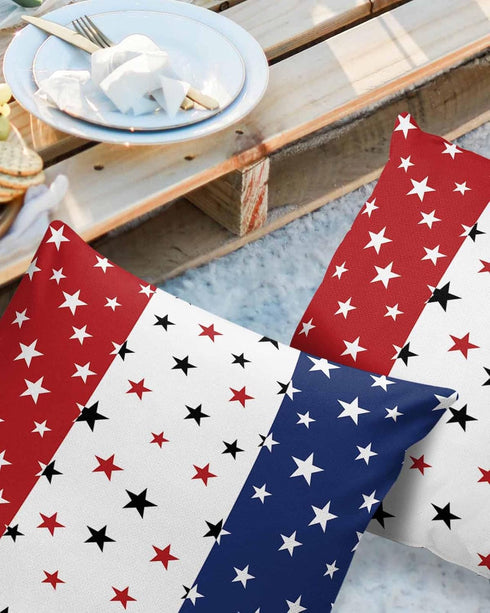 Waterproof Pillow Covers for Couch Throw Pillow Cases Set of 2, Independence Day Decorative Cushion Pillow Covers 18x18In,Indoor Outdoor Decoratio...