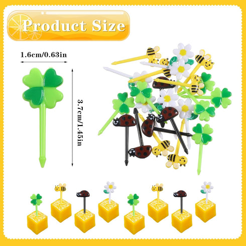 Giantree 24PCS Animal Food Picks for Kids, Food Picks for Kids, Forks for Kids, Reusable Toddler Fruit Toothpicks Cute Kids Lunch Accessories for ...