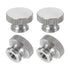 uxcell Knurled Thumb Nuts, 4Pcs M4 x D12mm x H8mm Stainless Steel Round Knobs Fasteners Blind Hole Hand Screw Nut Silver for 3D Printer Parts, Mac...