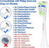 Replacement Toothbrush Brush Heads Compatible with Philips Sonicare Electric Toothbrushes, for Snap-On System, Pack of 10, White...