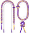 17 Pcs Graduation Leis and Graduation Cords 2024 Braided Necklace Adjustable Graduation Gift for Student Graduation Gifts Party Supplies (Purple)...