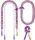 17 Pcs Graduation Leis and Graduation Cords 2024 Braided Necklace Adjustable Graduation Gift for Student Graduation Gifts Party Supplies (Purple)...