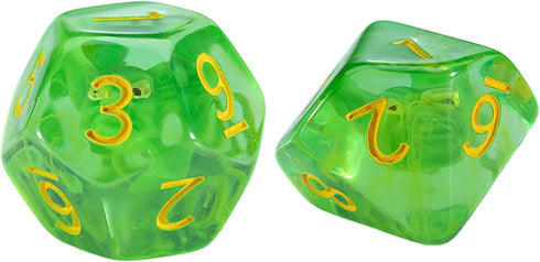 Gate Keeper Games and Dice: Inclusion Dice: Dice Goblin - 7pc Set, Transparent Green, Goblin Head Inclusion, 7 Resin Dice for Role Playing Games...