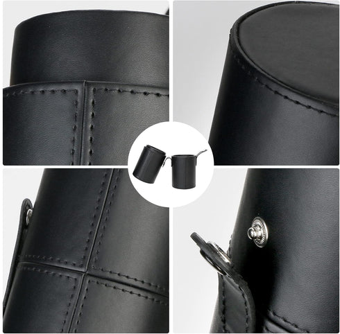 Yoseng Makeup Brush Holder with Lid,6.9" x 2.6" Organizer Travel Brushes Case Bag Cup Storage Display (Black)...