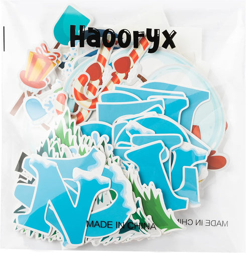 Haooryx 83Pcs Christmas Winter Snowmen Bulletin Board Set Classroom Decoration, Snow Snowman Patterned Paper Cut-Outs Blackboard Border Decor for ...