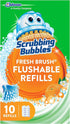 Scrubbing Bubbles Fresh Brush Flushable Refills - Citrus Action Scent - 10 Count Flushable Refills Per Box - Pack of 3 Boxes...