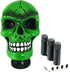 Abfer Skull Shift Knob Car Gear Shifer Knobs Unique Stick Shifting Handle Replacement for Most Automatic Manual Vehicles, Green...