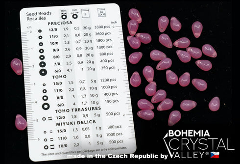 120+ Bead Kit of 6x9mm Pendant Drop Beads - Teardrop Glass Beads for Jewelry Making Set in 4 Opal Colors: White, Pink, Dark Pink, Grass Green...