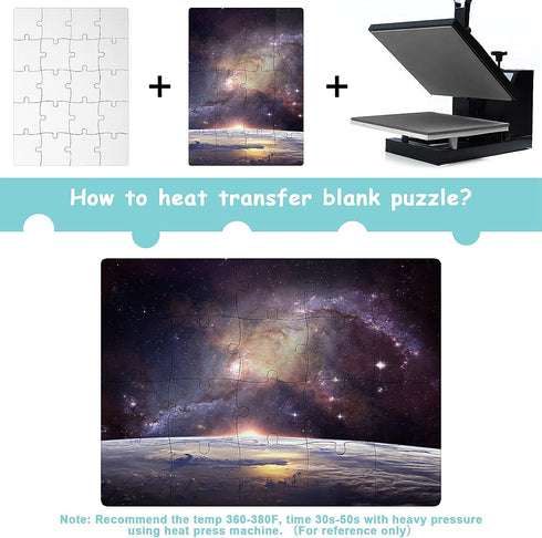 Skylety 6 Sets Sublimation Blanks Puzzles White Jigsaw Puzzle Blank Puzzles DIY Puzzle for Sublimation Transfer Thermal Transfer Heat Press Printi...