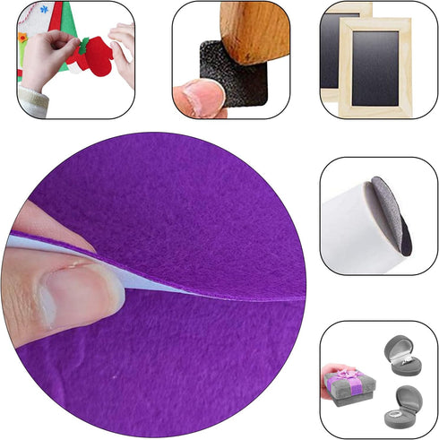 Jtnohx Self Adhesive Felt Sheets, 11 Pieces Stiff Sticky Felt, 8"x12" Felt Sheets with Adhesive Backing for Crafts, Felt Drawer Liner for Jewelry ...