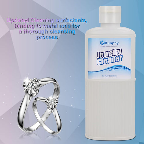kunphy 2024 Ultrasonic Jewelry Cleaner, Professional Ultrasonic Cleaner Solutions for Use in All Ultrasonic Cleaner Machines, Jewelry Cleaner Solu...