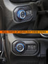 Savadicar HVAC Climate Control Panel Knob Trim Kit & Light Control Switch Cover, Air Conditioner Knob Aluminum Alloy Ring for 2018-2024 Jeep Wrang...