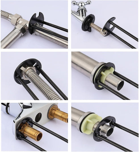 2Pcs Multifunctional Sink Wrench, Basin Wrench Faucet Wrench, Universal Under Sink Wrench Faucet Tool, Faucet Hose Spanner Sink Basin Wrench Four-...