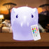Lumipets Remote Control Silicone Night Light for Kids - Elephant Design with 9 Soft Colors & Sleep Timer - Rechargeable, Battery-Operated Lamp for...